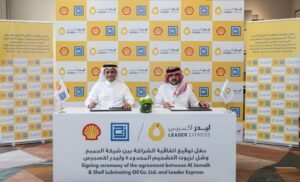 A moment from the agreement signing ceremony.